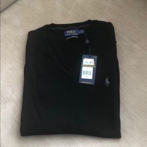 Brand new black polo v neck sweater